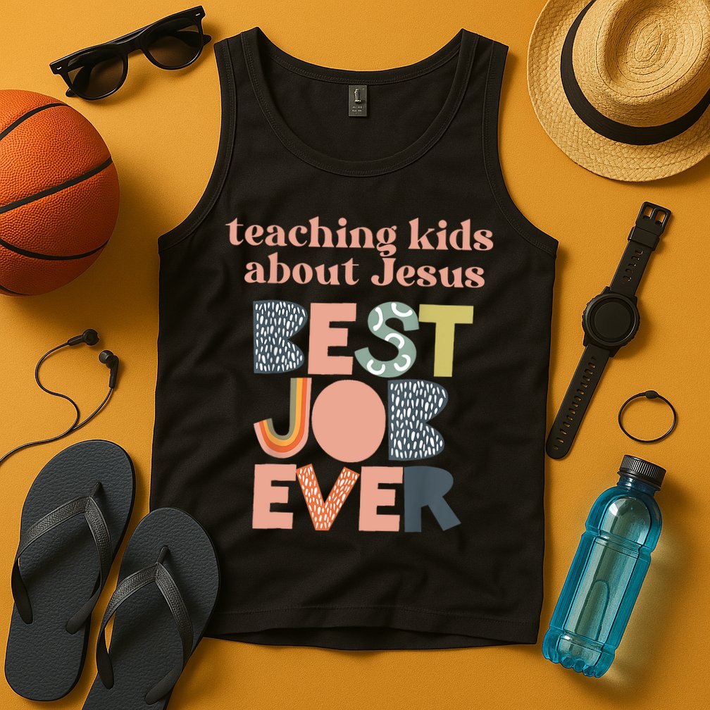 Retro Teaching Kids About Jesus Is The Best Job Ever Tank Top