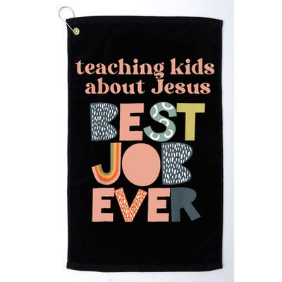 Retro Teaching Kids About Jesus Is The Best Job Ever Golf Towel