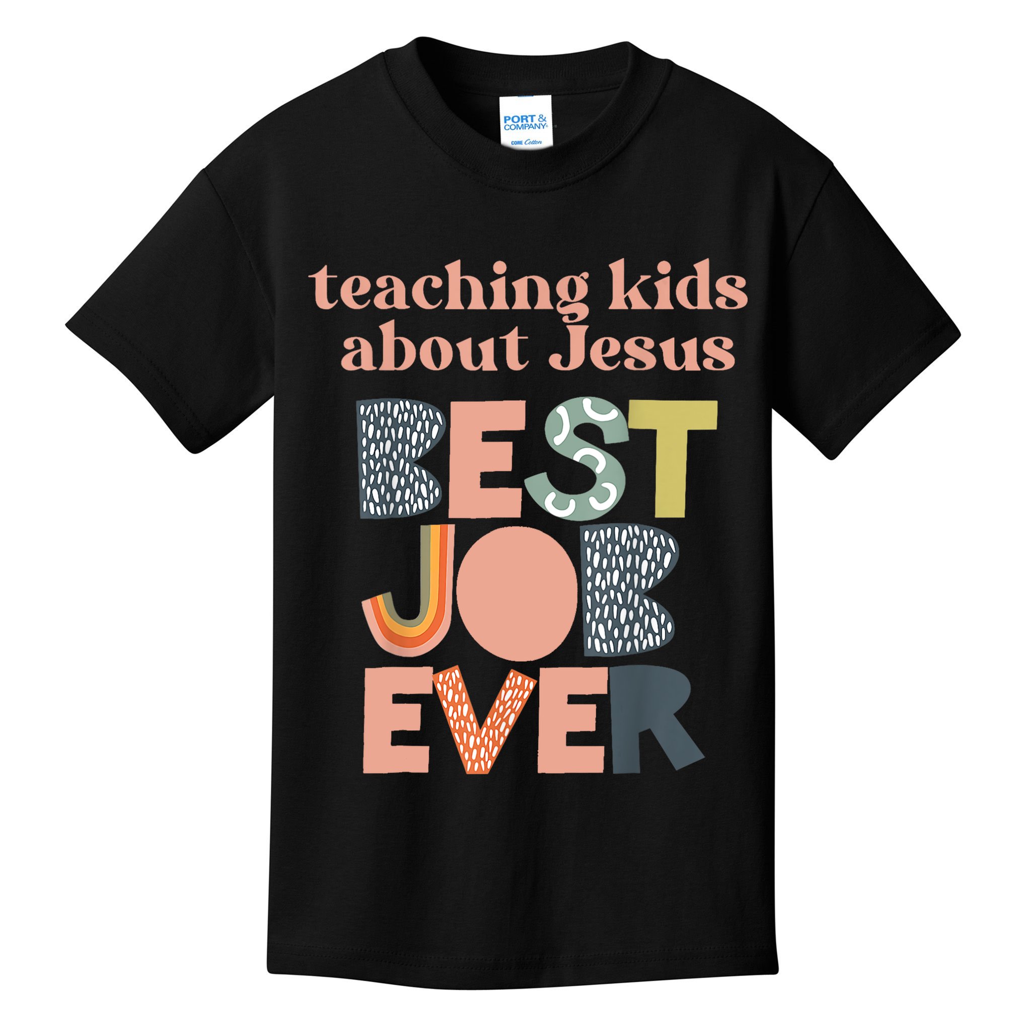 Retro Teaching Kids About Jesus Is The Best Job Ever Kids T-Shirt