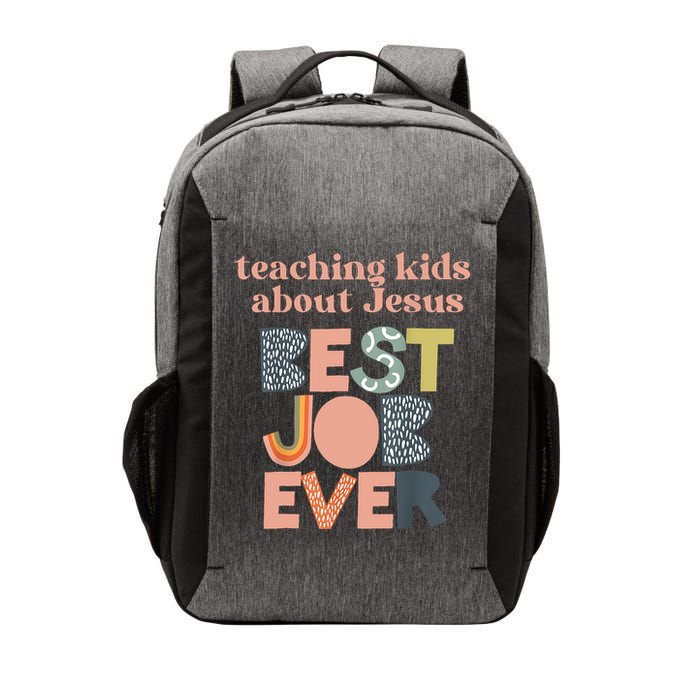 Retro Teaching Kids About Jesus Is The Best Job Ever Vector Backpack