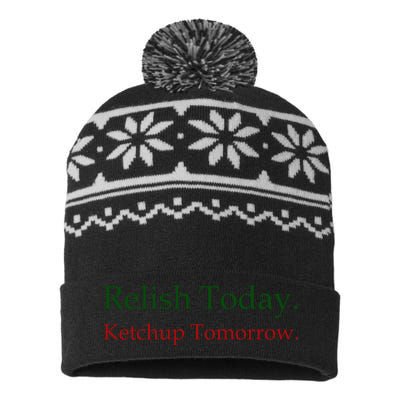 Relish Today Ketchup Tomorrow USA-Made Snowflake Beanie