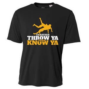 Rather Throw Know Wrestling Wrestler Cooling Performance Crew T-Shirt