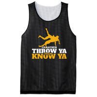 Rather Throw Know Wrestling Wrestler Mesh Reversible Basketball Jersey Tank