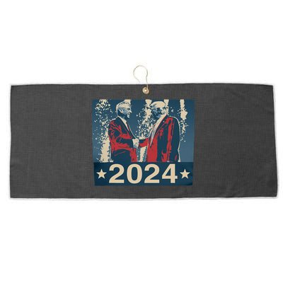 Retro Trump Kennedy President 2024 Election Republican Large Microfiber Waffle Golf Towel