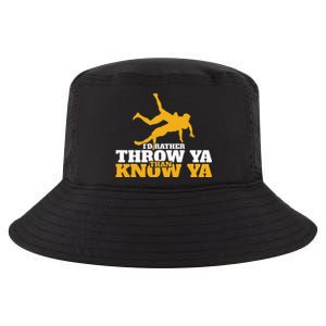 Rather Throw Know Wrestling Wrestler Cool Comfort Performance Bucket Hat