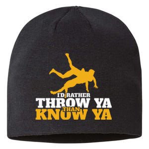 Rather Throw Know Wrestling Wrestler Sustainable Beanie