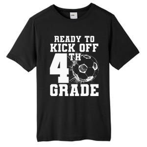 Ready To Kick Off 4th Grade First Day Of School Soccer Lover Tall Fusion ChromaSoft Performance T-Shirt