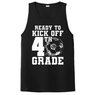 Ready To Kick Off 4th Grade First Day Of School Soccer Lover PosiCharge Competitor Tank