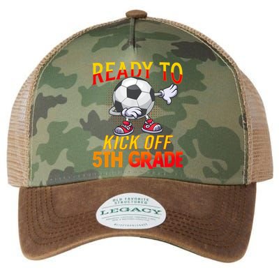 Ready To Kick Of 5th Grade Student Teacher Soccer Lover Legacy Tie Dye Trucker Hat