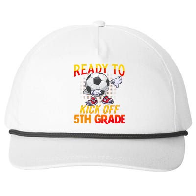 Ready To Kick Of 5th Grade Student Teacher Soccer Lover Snapback Five-Panel Rope Hat