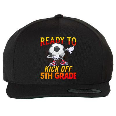 Ready To Kick Of 5th Grade Student Teacher Soccer Lover Wool Snapback Cap