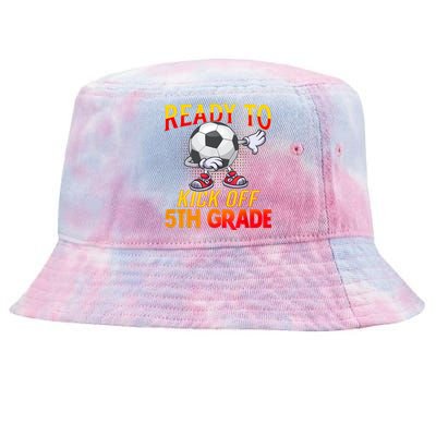 Ready To Kick Of 5th Grade Student Teacher Soccer Lover Tie-Dyed Bucket Hat