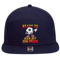 Ready To Kick Of 5th Grade Student Teacher Soccer Lover 7 Panel Mesh Trucker Snapback Hat