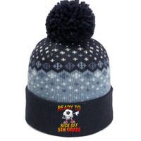 Ready To Kick Of 5th Grade Student Teacher Soccer Lover The Baniff Cuffed Pom Beanie