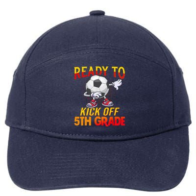 Ready To Kick Of 5th Grade Student Teacher Soccer Lover 7-Panel Snapback Hat