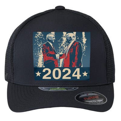 Retro Trump Kennedy President 2024 Election Republican Flexfit Unipanel Trucker Cap