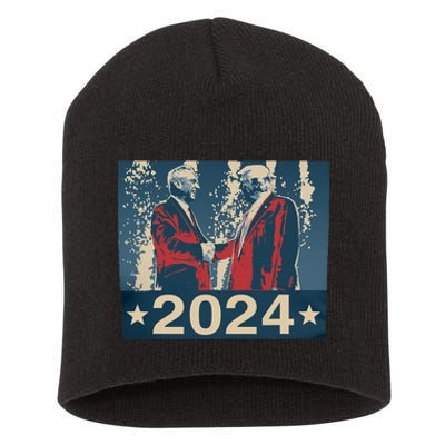 Retro Trump Kennedy President 2024 Election Republican Short Acrylic Beanie