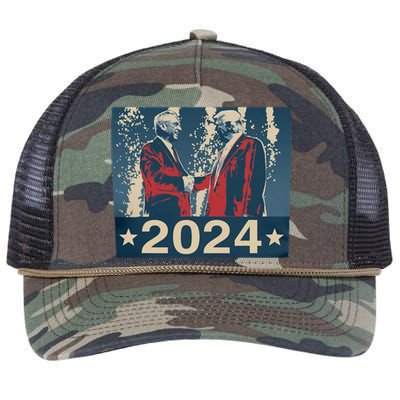 Retro Trump Kennedy President 2024 Election Republican Retro Rope Trucker Hat Cap