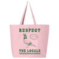 Respect The Local Pigeon Funny Retro Silly Pigeons Lover 25L Jumbo Tote