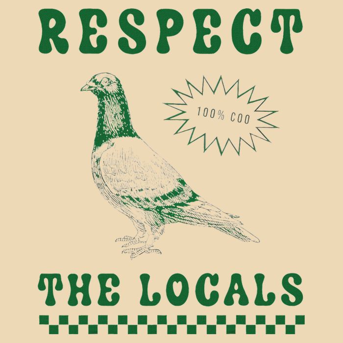 Respect The Local Pigeon Funny Retro Silly Pigeons Lover Bag
