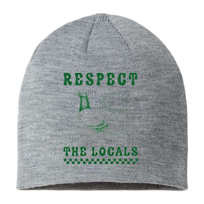 Respect The Local Pigeon Funny Retro Silly Pigeons Lover Sustainable Beanie