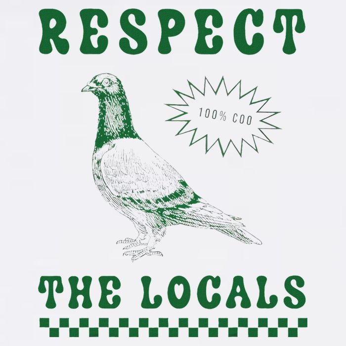 Respect The Local Pigeon Funny Retro Silly Pigeons Lover Garment-Dyed Sweatshirt