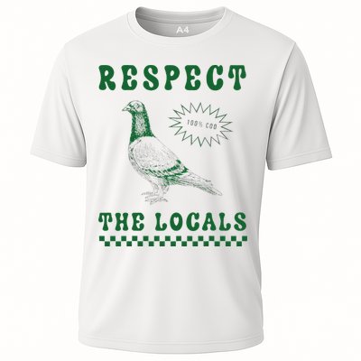 Respect The Local Pigeon Funny Retro Silly Pigeons Lover Performance Shirt