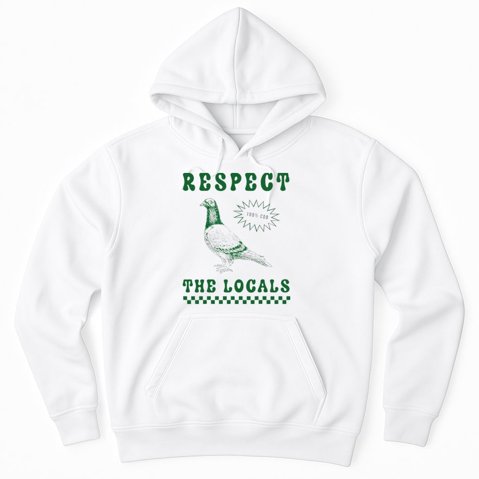 Respect The Local Pigeon Funny Retro Silly Pigeons Lover Hoodie