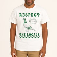 Respect The Local Pigeon Funny Retro Silly Pigeons Lover Tall T-Shirt