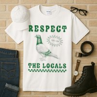 Respect The Local Pigeon Funny Retro Silly Pigeons Lover Tall T-Shirt