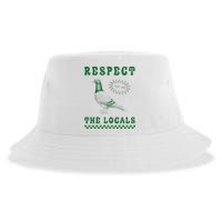 Respect The Local Pigeon Funny Retro Silly Pigeons Lover Sustainable Bucket Hat