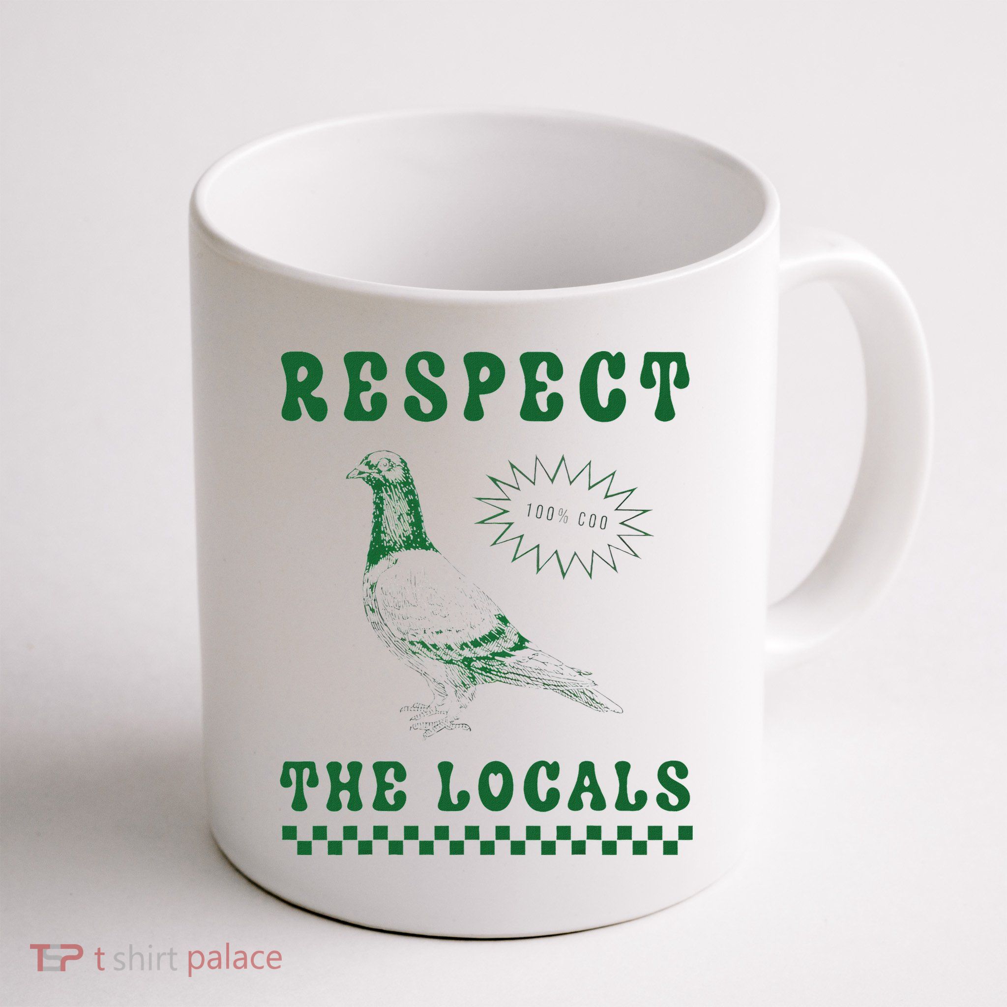 Respect The Local Pigeon Funny Retro Silly Pigeons Lover Mug