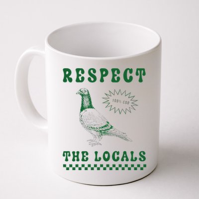 Respect The Local Pigeon Funny Retro Silly Pigeons Lover Mug