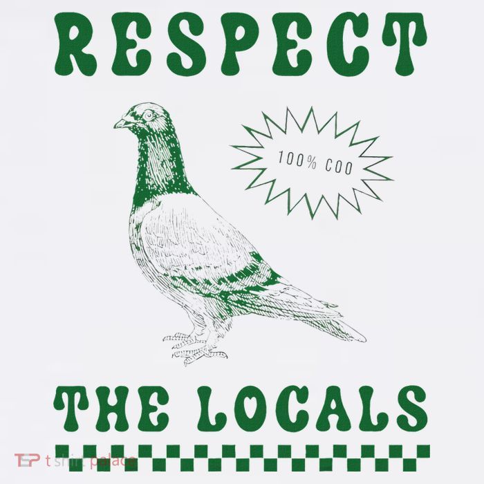 Respect The Local Pigeon Funny Retro Silly Pigeons Lover Beanie