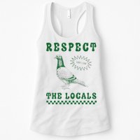 Respect The Local Pigeon Funny Retro Silly Pigeons Lover Womens Tank Top