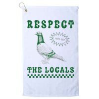 Respect The Local Pigeon Funny Retro Silly Pigeons Lover Golf Towel