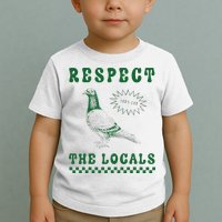 Respect The Local Pigeon Funny Retro Silly Pigeons Lover Toddler T-Shirt