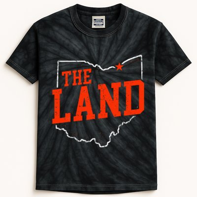 Retro The Land Cleveland Ohio Travel Souvenir Kids Tie-Dye T-Shirt