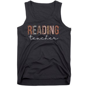 Reading Teacher Leopard Appreciation For Work Tank Top