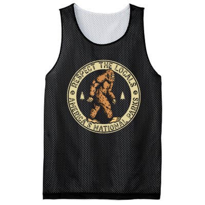 Respect The Locals Bigfoot Sasquatch American National Parks Mesh Reversible Basketball Jersey Tank