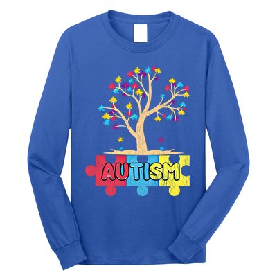 Retro Tree Life Autism Awareness Month Family Matching Gift Long Sleeve Shirt