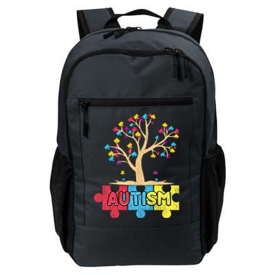 Retro Tree Life Autism Awareness Month Family Matching Gift Daily Commute Backpack