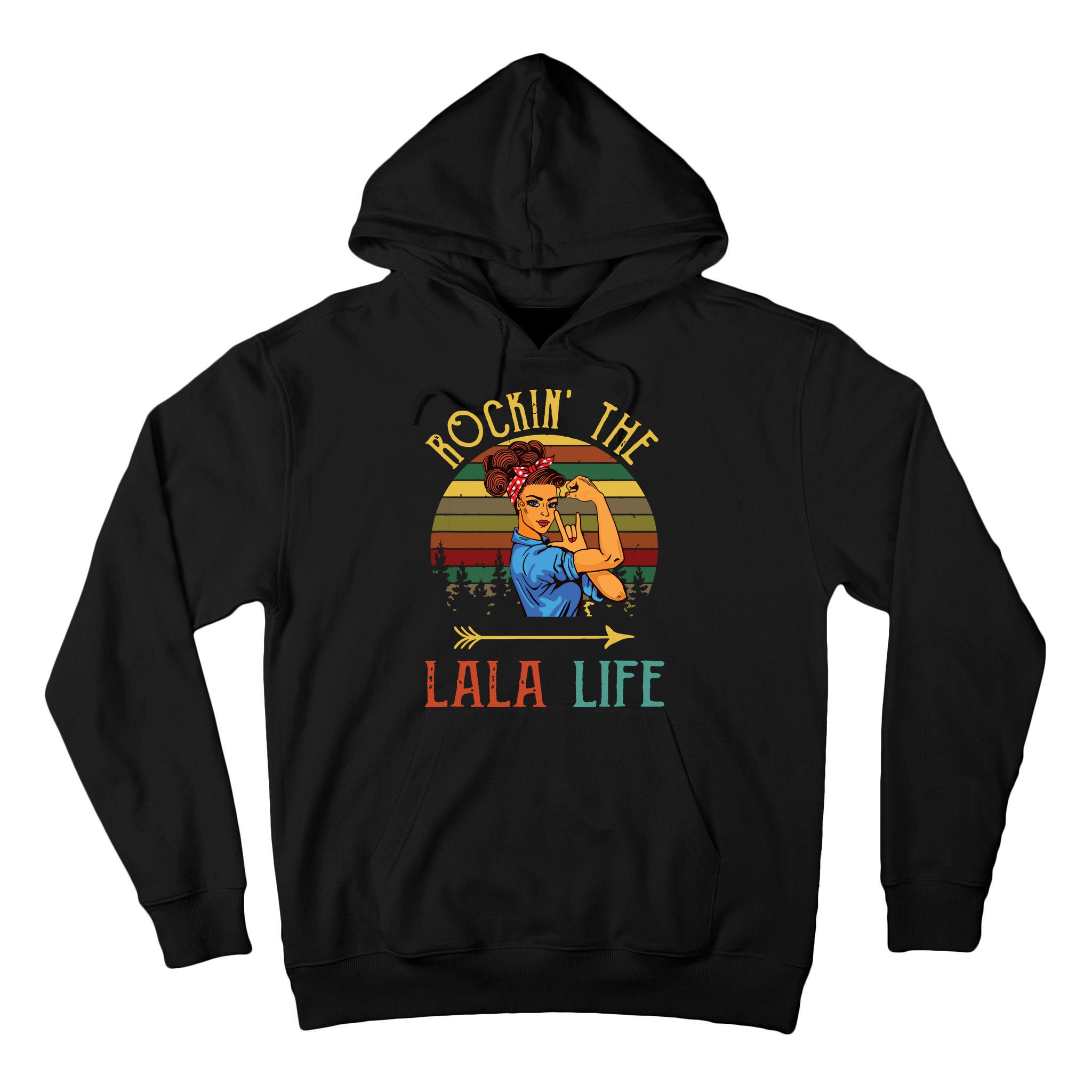 Rockin The Lala Life Grandparents Day For Lala Tall Hoodie