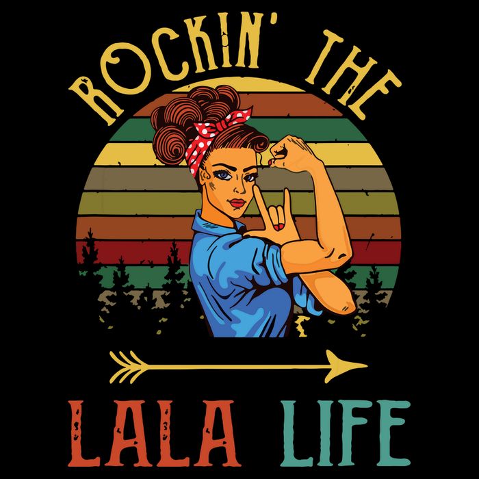 Rockin The Lala Life Grandparents Day For Lala Tall Hoodie