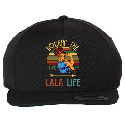 Rockin The Lala Life Grandparents Day For Lala Wool Snapback Cap