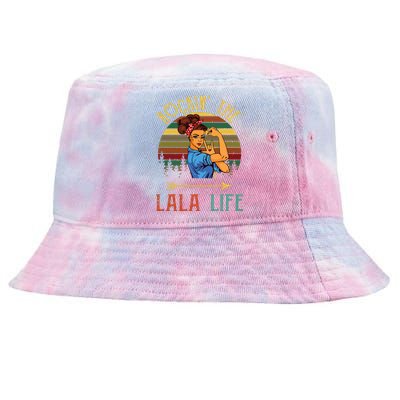 Rockin The Lala Life Grandparents Day For Lala Tie-Dyed Bucket Hat