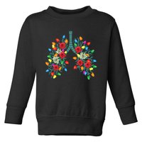 Respiratory Therapy Lung Christmas Light Therapist Funny RN Toddler Sweatshirt