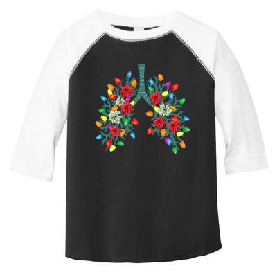 Respiratory Therapy Lung Christmas Light Therapist Funny RN Toddler Fine Jersey T-Shirt