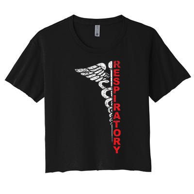 Respiratory Therapist Lung Therapy RT Lungs Pulmonology Women's Crop Top Tee