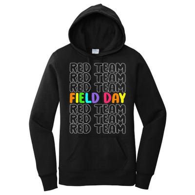 Red Team Let The Games Begin 2025 Field Day Spirit Squad Women's Pullover Hoodie